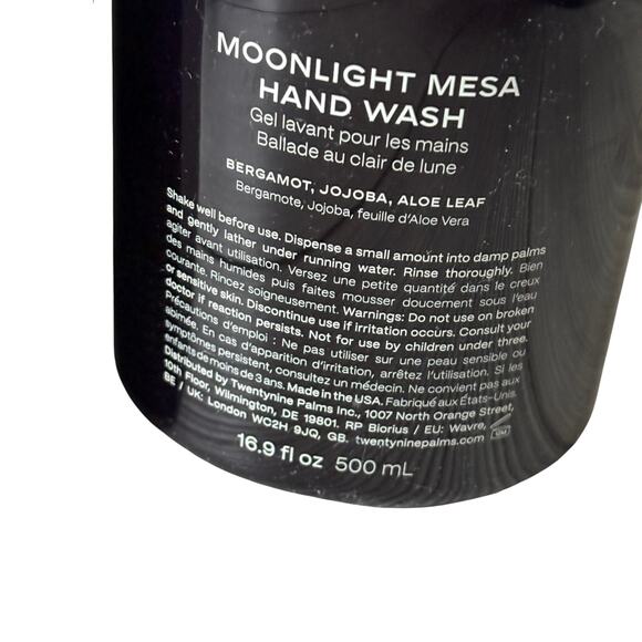 Twentynine Palms Moonlight Mesa Hand Wash 16.9 fl oz Bergamot Jojoba Aloe Gift - Picture 7 of 10